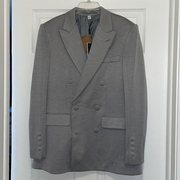 Burberry Men’s Double Breasted Cashmere & Silk Blend Blazer, NWT - Picture 1 of 10